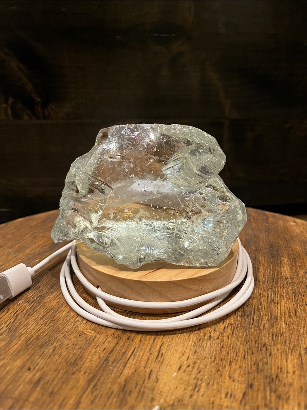 SALE 3/$15 Decorative glass rock and color changing LED stand with usb plug